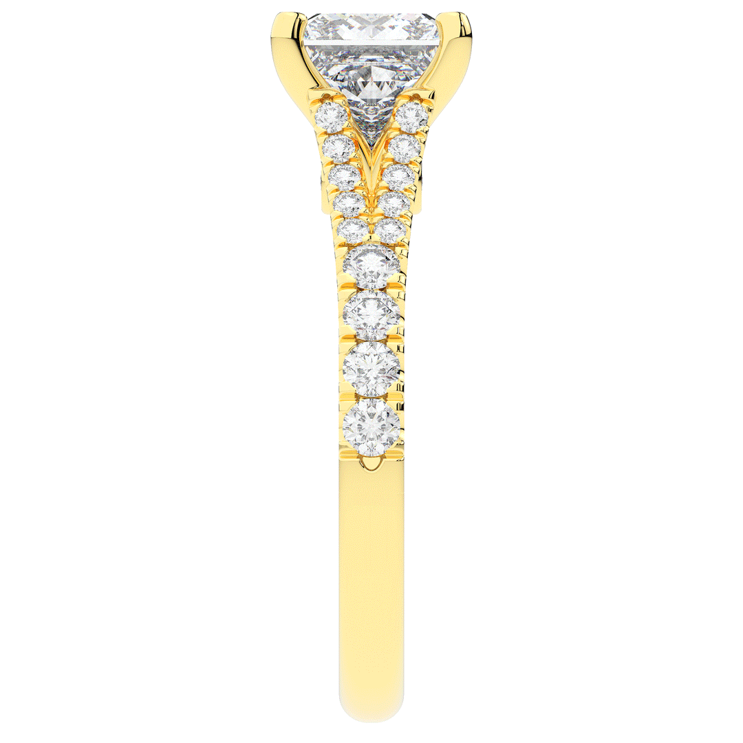 2.45CT.TW PRINCESS LAB DIAMOND ENGAGEMENT RING - Nazarelle
