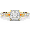 2.45CT.TW PRINCESS LAB DIAMOND ENGAGEMENT RING - Nazarelle