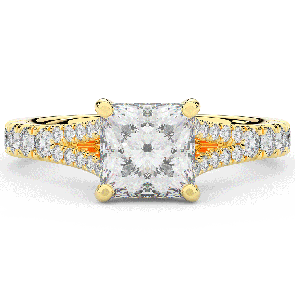 2.45CT.TW PRINCESS LAB DIAMOND ENGAGEMENT RING - Nazarelle