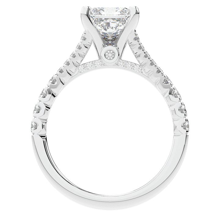 2.45CT.TW PRINCESS LAB DIAMOND ENGAGEMENT RING - Nazarelle