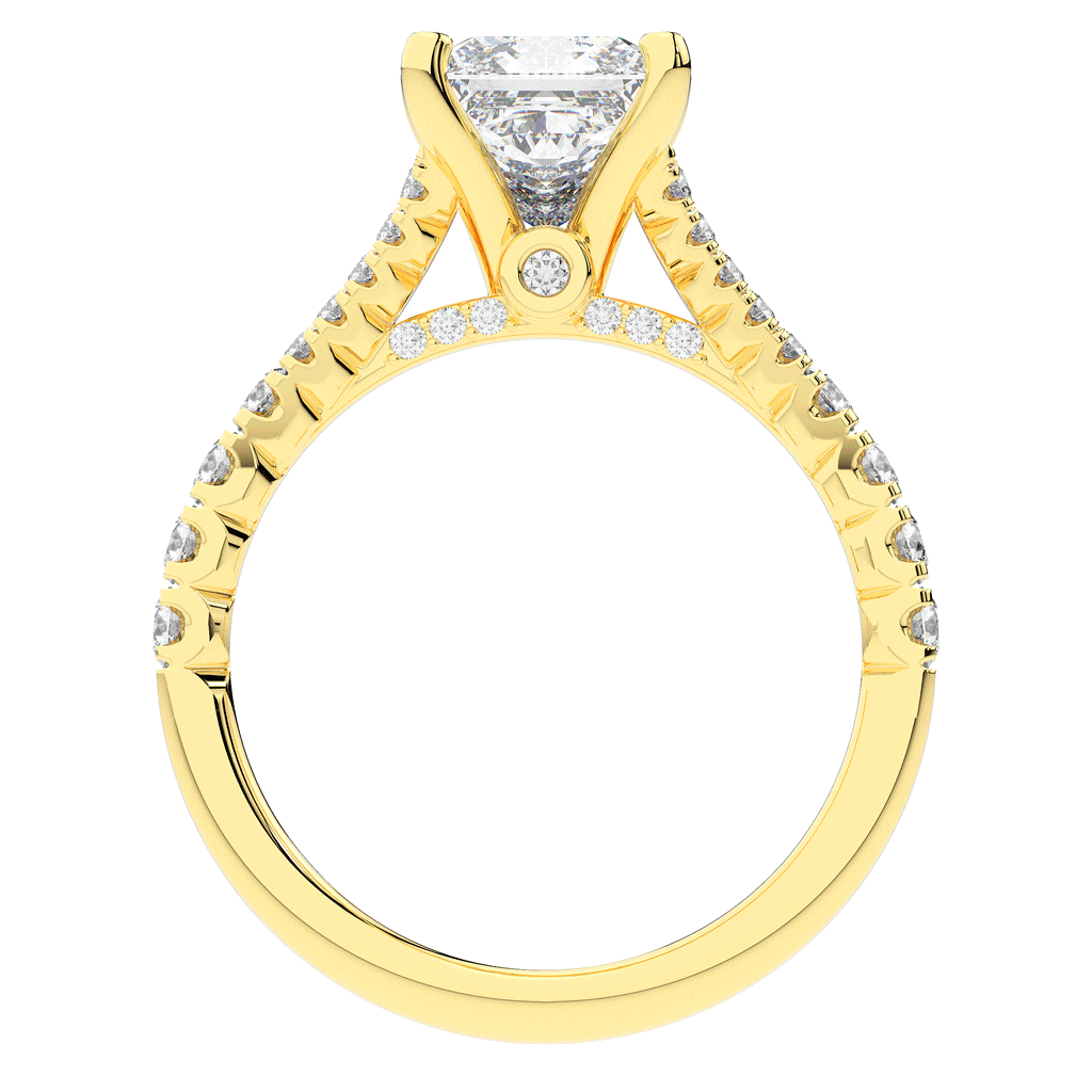 2.45CT.TW PRINCESS LAB DIAMOND ENGAGEMENT RING - Nazarelle