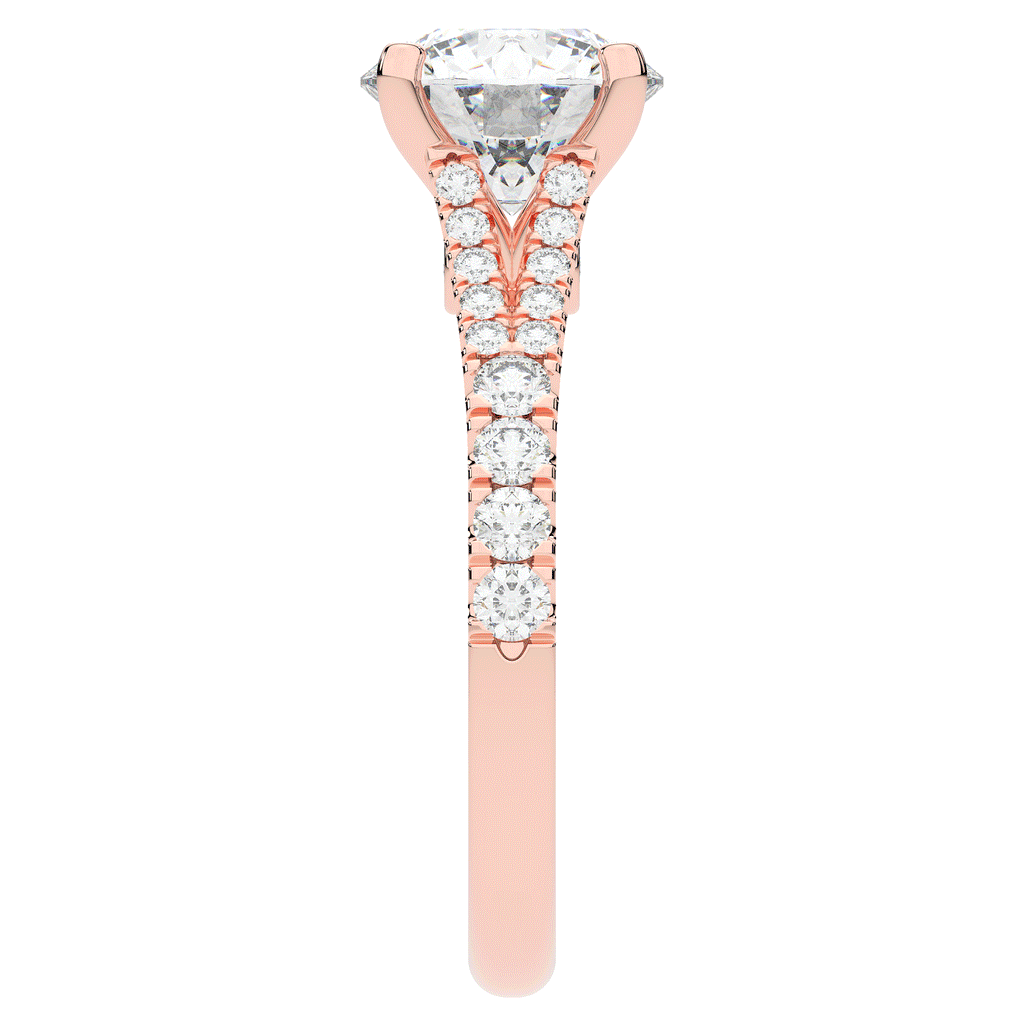 2.45CT.TW ROUND LAB DIAMOND ENGAGEMENT RING - Nazarelle