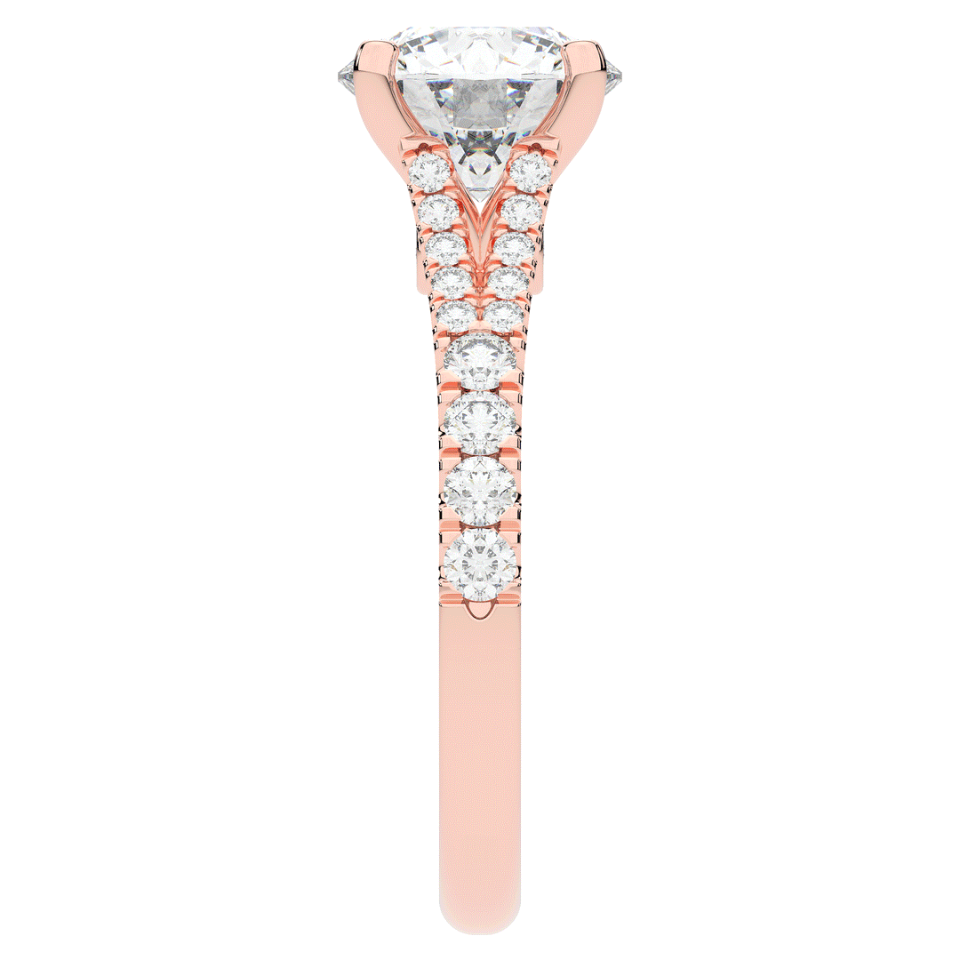 2.45CT.TW ROUND LAB DIAMOND ENGAGEMENT RING - Nazarelle