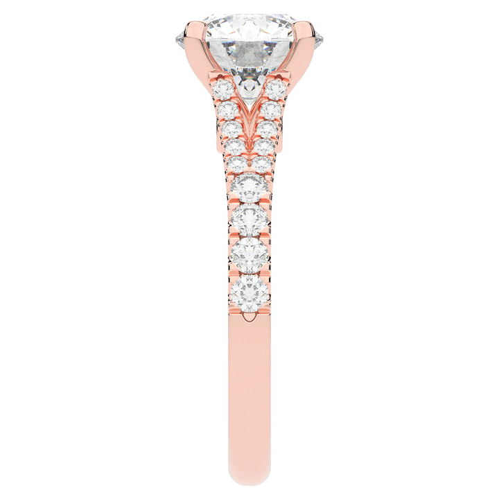 2.45CT.TW ROUND LAB DIAMOND ENGAGEMENT RING - Nazarelle