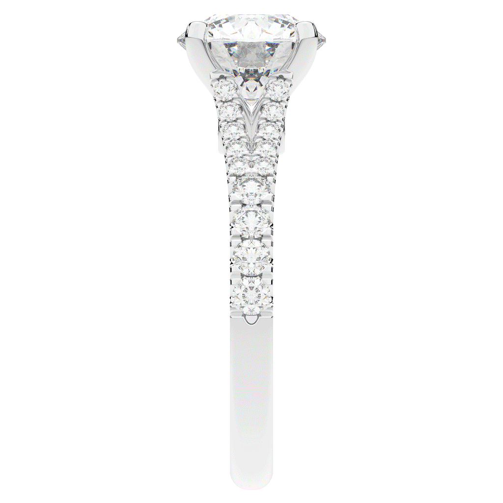 2.45CT.TW ROUND LAB DIAMOND ENGAGEMENT RING - Nazarelle