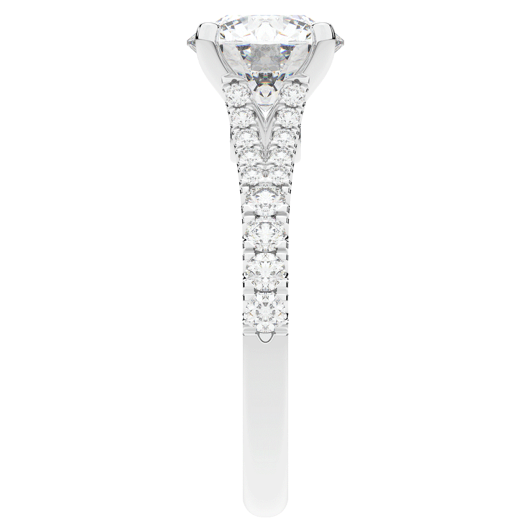 2.45CT.TW ROUND LAB DIAMOND ENGAGEMENT RING - Nazarelle