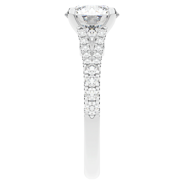 2.45CT.TW ROUND LAB DIAMOND ENGAGEMENT RING - Nazarelle