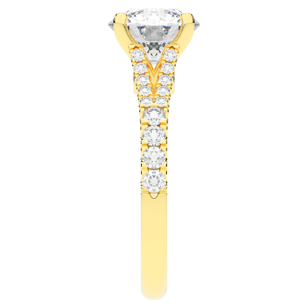 2.45CT.TW ROUND LAB DIAMOND ENGAGEMENT RING - Nazarelle