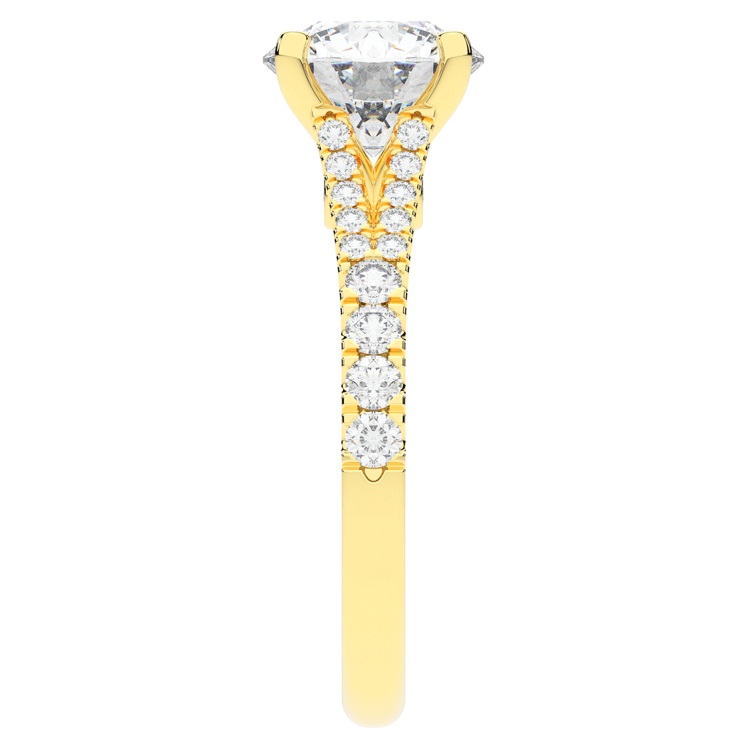 2.45CT.TW ROUND LAB DIAMOND ENGAGEMENT RING - Nazarelle