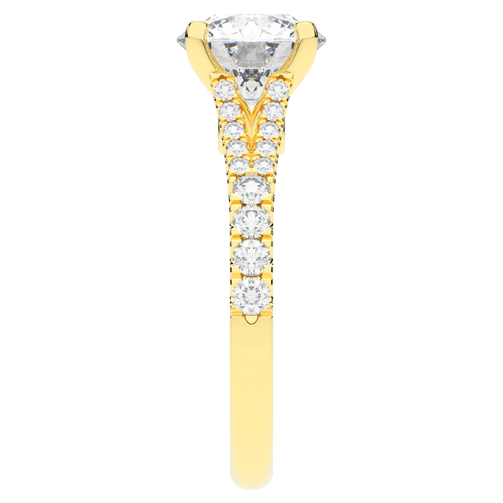 2.45CT.TW ROUND LAB DIAMOND ENGAGEMENT RING - Nazarelle