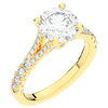 2.45CT.TW ROUND LAB DIAMOND ENGAGEMENT RING - Nazarelle