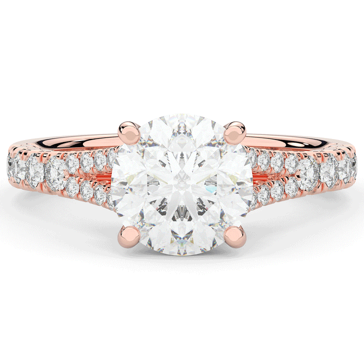 2.45CT.TW ROUND LAB DIAMOND ENGAGEMENT RING - Nazarelle