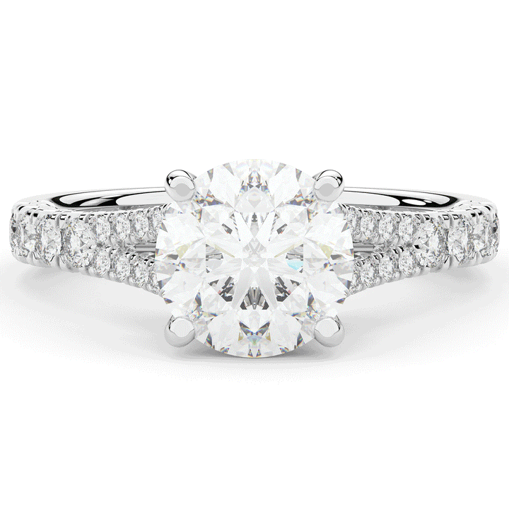 2.45CT.TW ROUND LAB DIAMOND ENGAGEMENT RING - Nazarelle