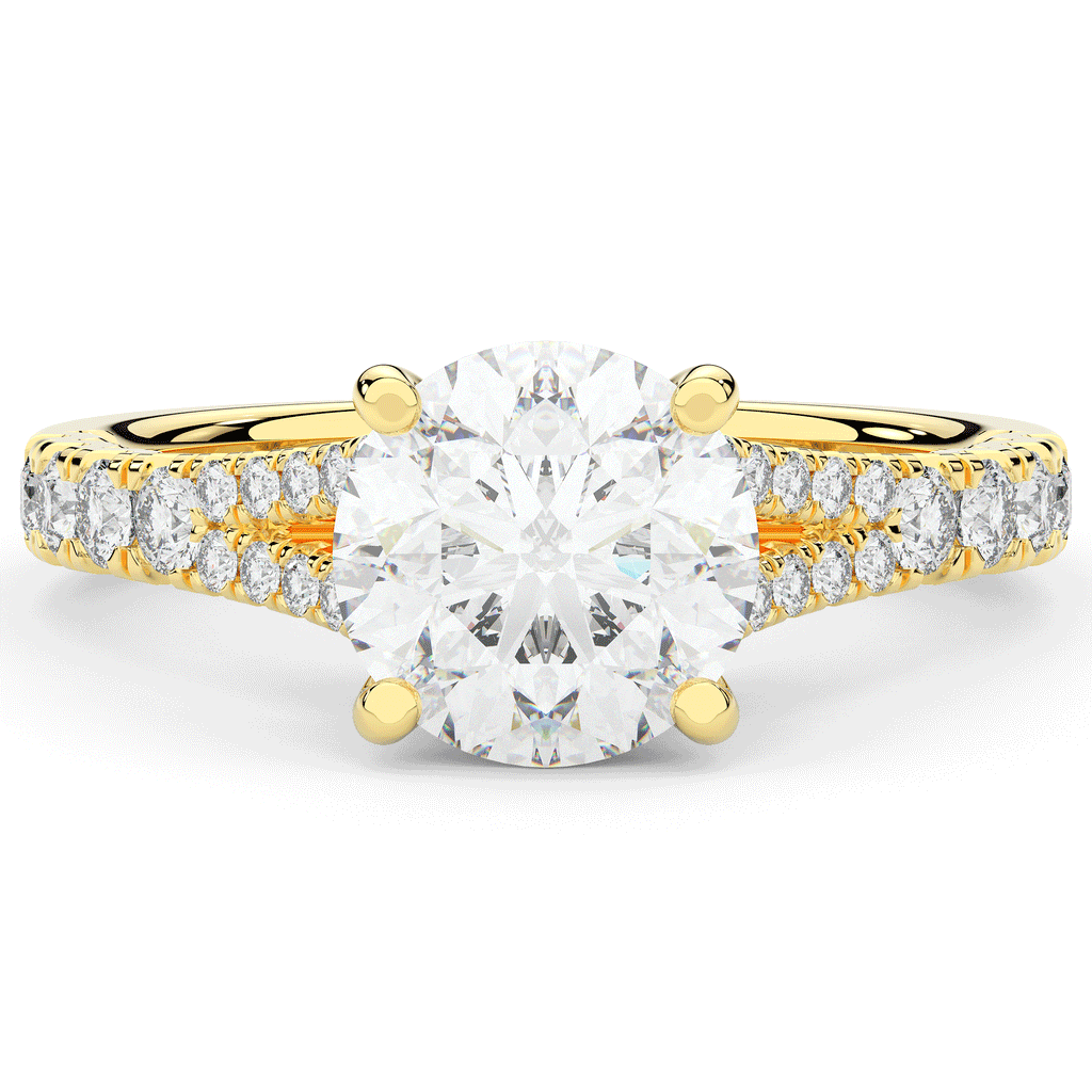 2.45CT.TW ROUND LAB DIAMOND ENGAGEMENT RING - Nazarelle