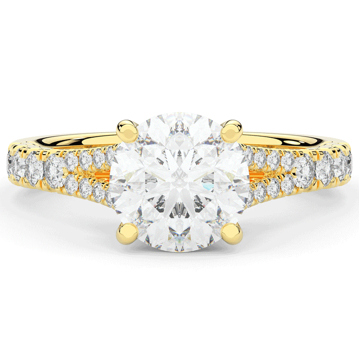2.45CT.TW ROUND LAB DIAMOND ENGAGEMENT RING - Nazarelle