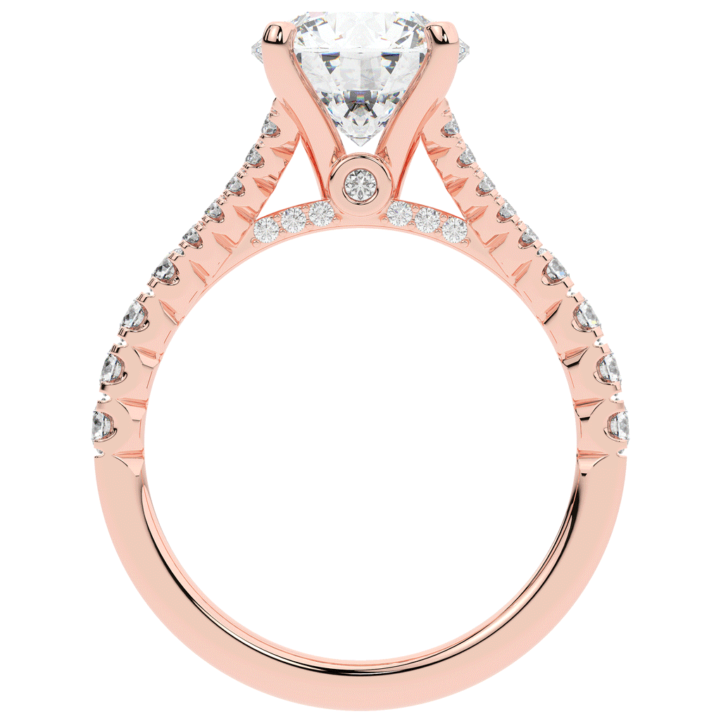 2.45CT.TW ROUND LAB DIAMOND ENGAGEMENT RING - Nazarelle