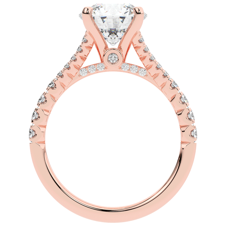 2.45CT.TW ROUND LAB DIAMOND ENGAGEMENT RING - Nazarelle