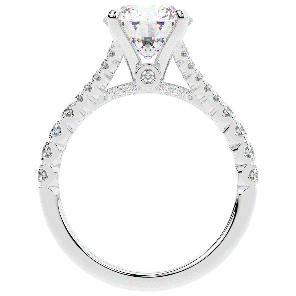 2.45CT.TW ROUND LAB DIAMOND ENGAGEMENT RING - Nazarelle