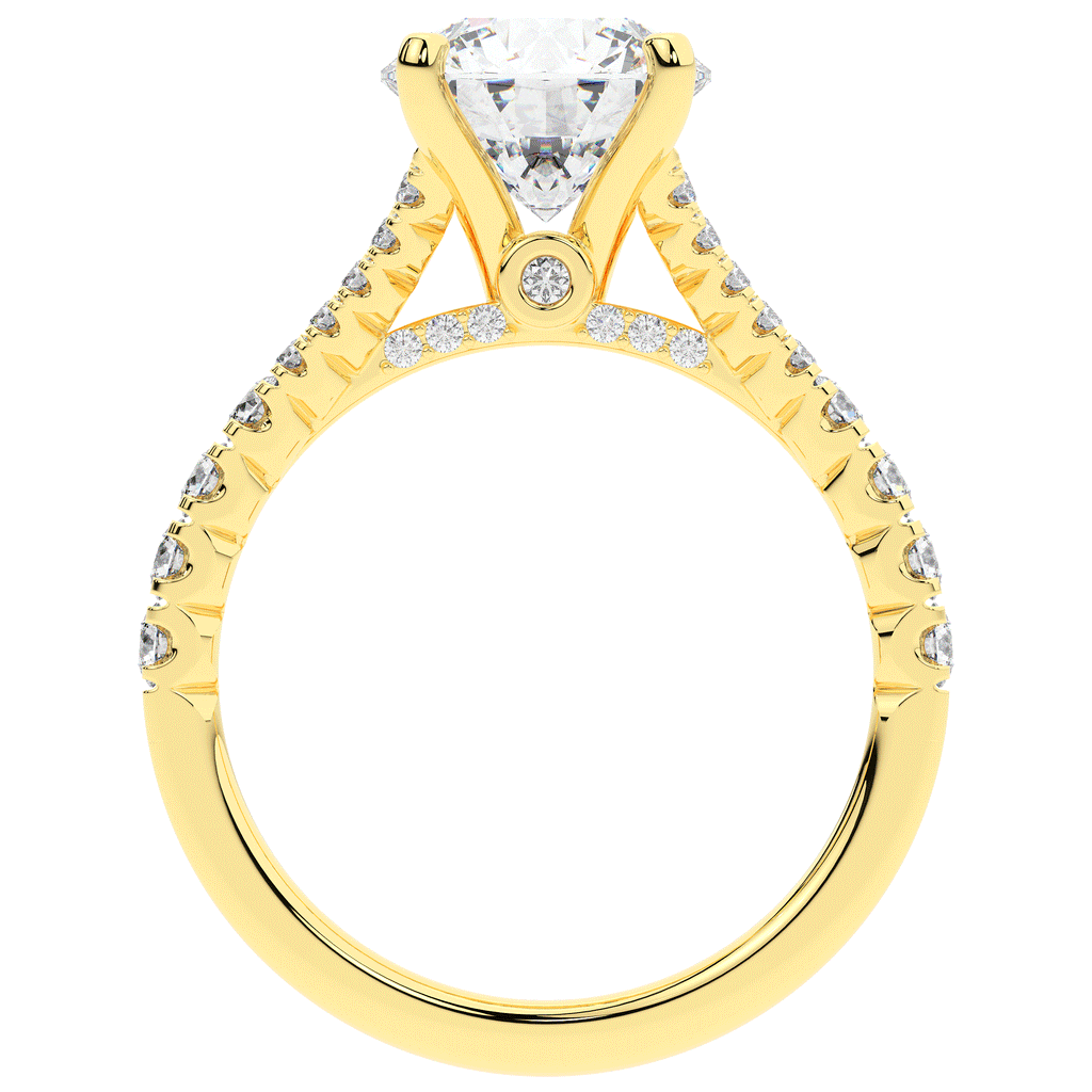 2.45CT.TW ROUND LAB DIAMOND ENGAGEMENT RING - Nazarelle