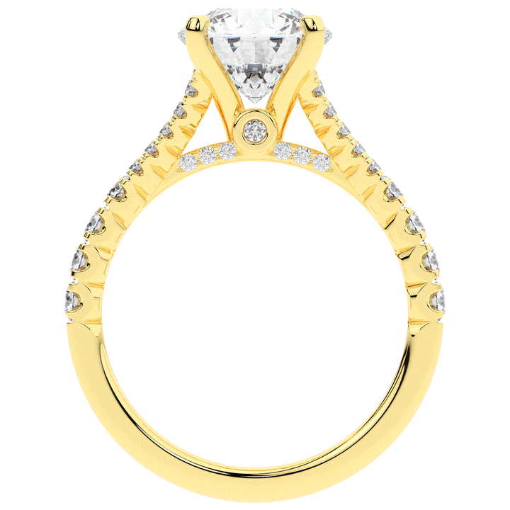 2.45CT.TW ROUND LAB DIAMOND ENGAGEMENT RING - Nazarelle