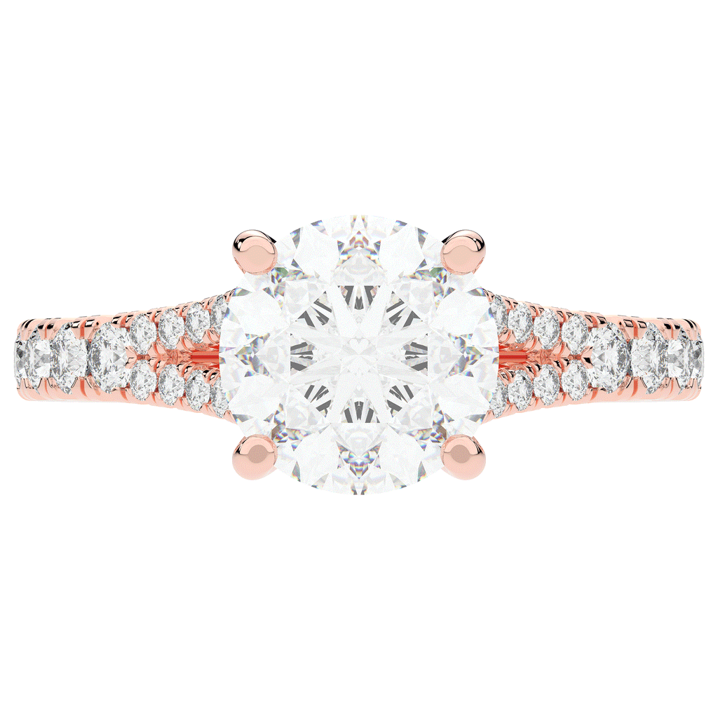 2.45CT.TW ROUND LAB DIAMOND ENGAGEMENT RING - Nazarelle