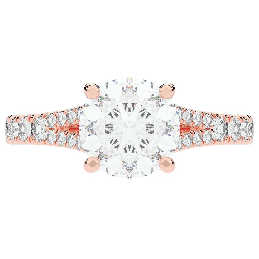 2.45CT.TW ROUND LAB DIAMOND ENGAGEMENT RING - Nazarelle