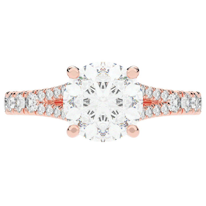 2.45CT.TW ROUND LAB DIAMOND ENGAGEMENT RING - Nazarelle