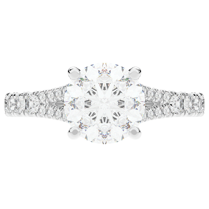 2.45CT.TW ROUND LAB DIAMOND ENGAGEMENT RING - Nazarelle