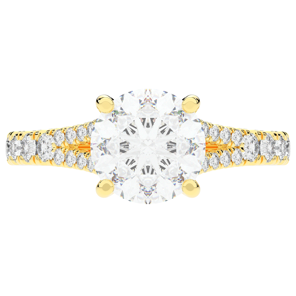 2.45CT.TW ROUND LAB DIAMOND ENGAGEMENT RING - Nazarelle