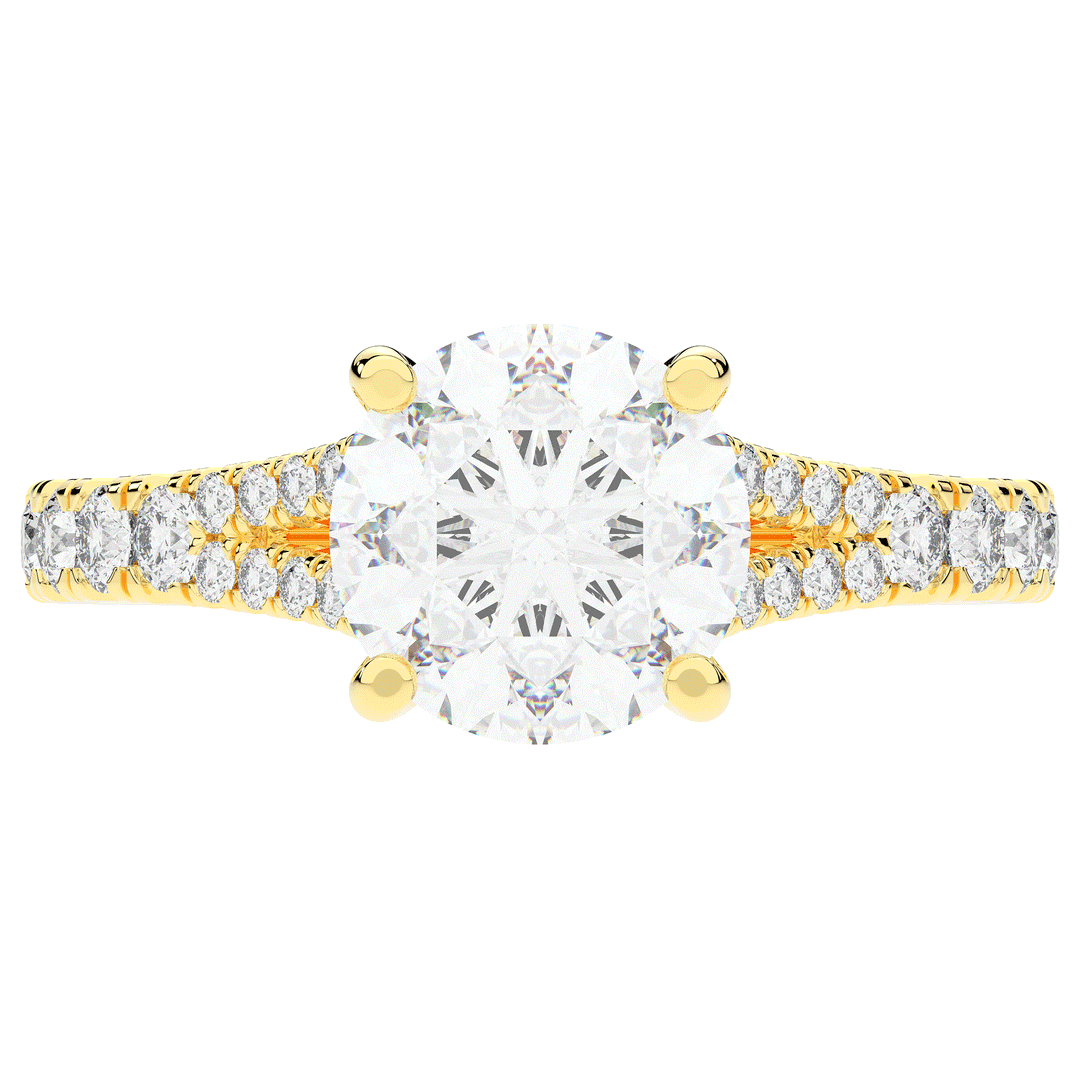 2.45CT.TW ROUND LAB DIAMOND ENGAGEMENT RING - Nazarelle