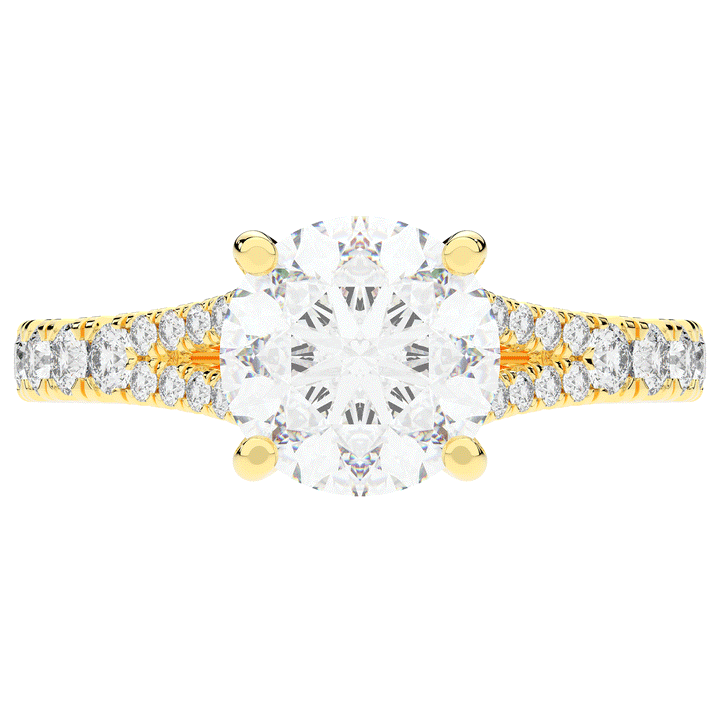 2.45CT.TW ROUND LAB DIAMOND ENGAGEMENT RING - Nazarelle