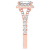 2.60CT.TW RADIANT LAB DIAMOND SPLIT SHANK HALO ENGAGEMENT RING - Nazarelle