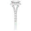 2.60CT.TW RADIANT LAB DIAMOND SPLIT SHANK HALO ENGAGEMENT RING - Nazarelle
