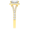 2.60CT.TW RADIANT LAB DIAMOND SPLIT SHANK HALO ENGAGEMENT RING - Nazarelle