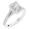 2.60CT.TW RADIANT LAB DIAMOND SPLIT SHANK HALO ENGAGEMENT RING - Nazarelle