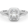 2.60CT.TW RADIANT LAB DIAMOND SPLIT SHANK HALO ENGAGEMENT RING - Nazarelle