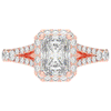 2.60CT.TW RADIANT LAB DIAMOND SPLIT SHANK HALO ENGAGEMENT RING - Nazarelle