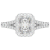 2.60CT.TW RADIANT LAB DIAMOND SPLIT SHANK HALO ENGAGEMENT RING - Nazarelle