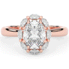 1.90CT.TW OVAL LAB DIAMOND HALO ENGAGEMENT RING - Nazarelle
