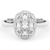 1.90CT.TW OVAL LAB DIAMOND HALO ENGAGEMENT RING - Nazarelle