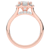 1.90CT.TW OVAL LAB DIAMOND HALO ENGAGEMENT RING - Nazarelle