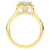 1.90CT.TW OVAL LAB DIAMOND HALO ENGAGEMENT RING - Nazarelle