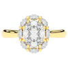 1.90CT.TW OVAL LAB DIAMOND HALO ENGAGEMENT RING - Nazarelle