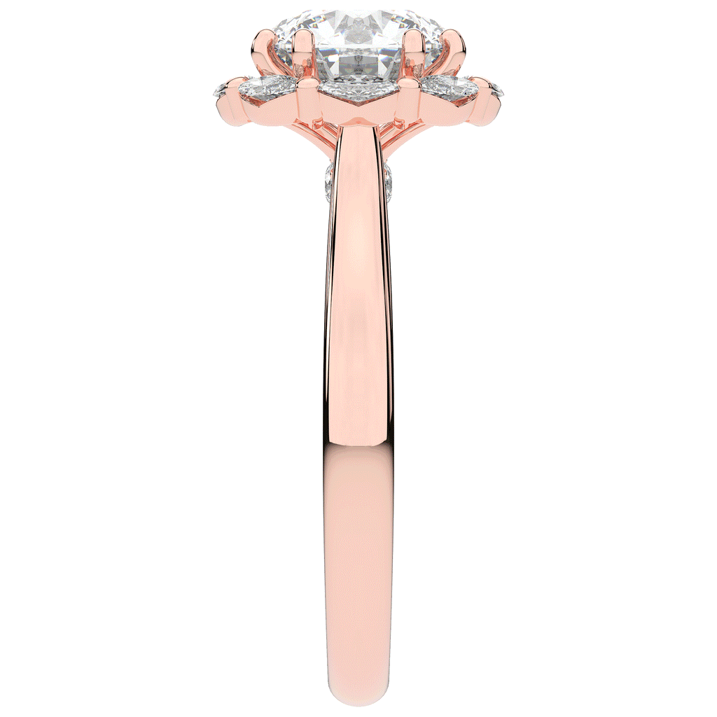 2.40CT.TW ROUND LAB DIAMOND HALO ENGAGEMENT RING - Nazarelle