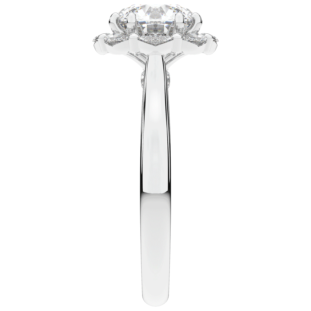 2.40CT.TW ROUND LAB DIAMOND HALO ENGAGEMENT RING - Nazarelle