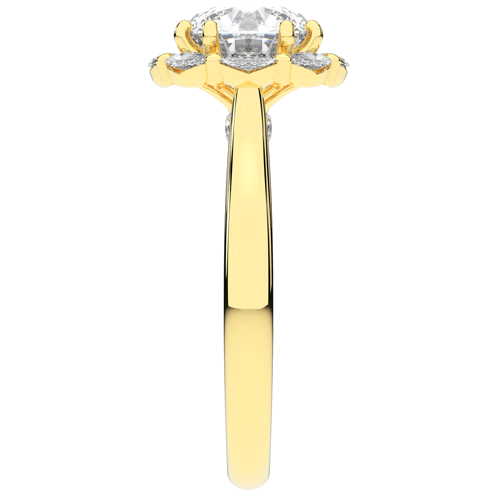 2.40CT.TW ROUND LAB DIAMOND HALO ENGAGEMENT RING - Nazarelle