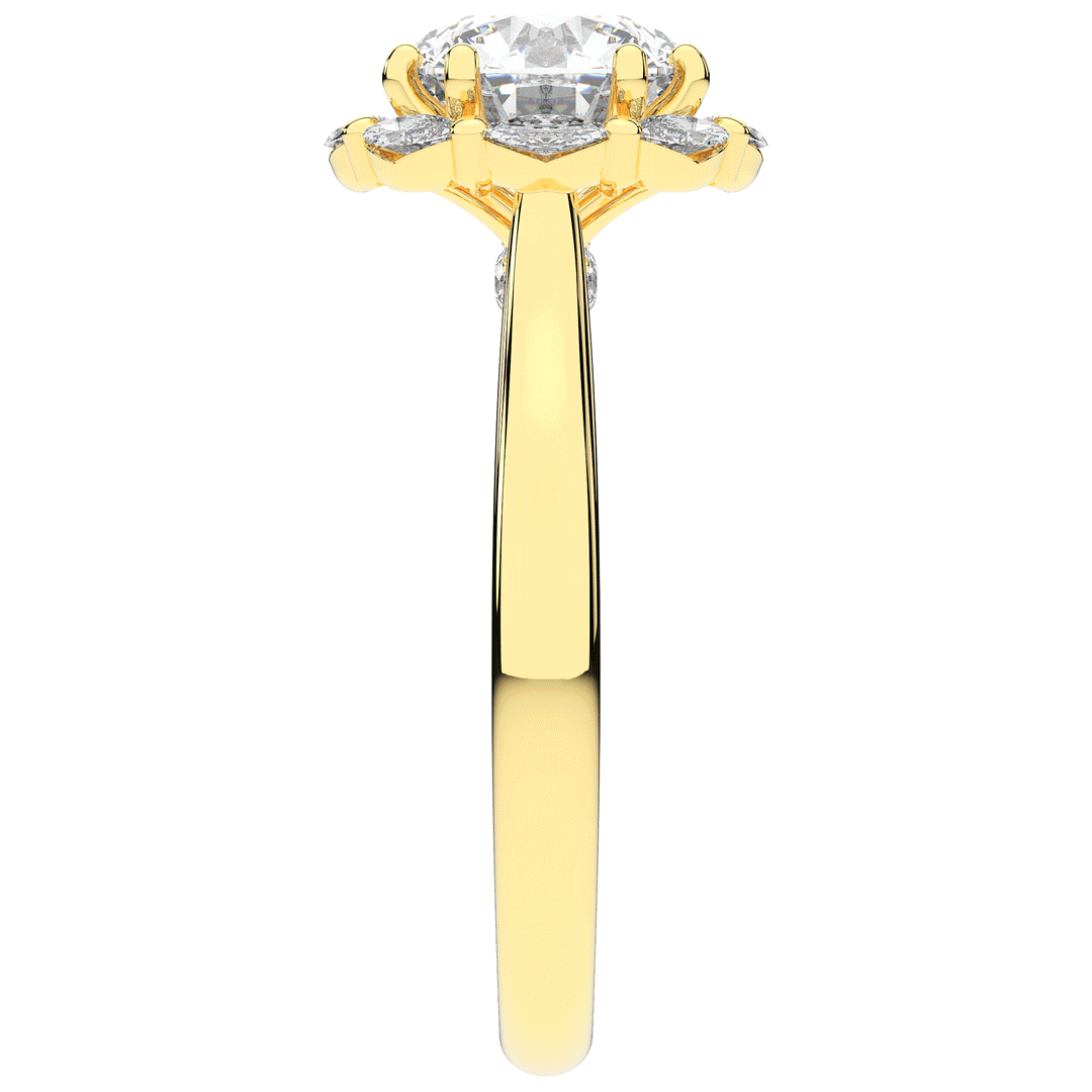 2.40CT.TW ROUND LAB DIAMOND HALO ENGAGEMENT RING - Nazarelle