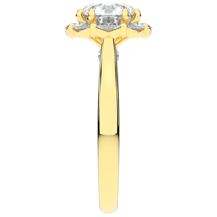 2.40CT.TW ROUND LAB DIAMOND HALO ENGAGEMENT RING - Nazarelle