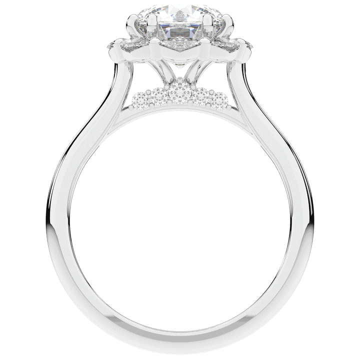 2.40CT.TW ROUND LAB DIAMOND HALO ENGAGEMENT RING - Nazarelle