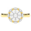 2.40CT.TW ROUND LAB DIAMOND HALO ENGAGEMENT RING - Nazarelle